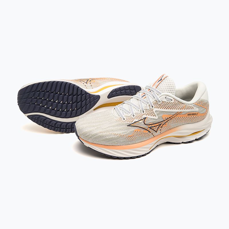 Încălțăminte de alergare pentru femei Mizuno Wave Rider 27 snow white/ nightshadow blue/ coral reef 16