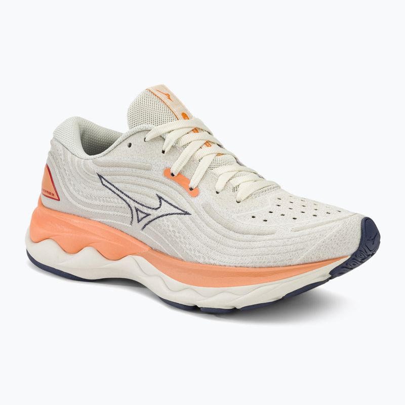 Încălțăminte de alergat pentru femei Mizuno Wave Skyrise 4 snow white/blue/coral reef