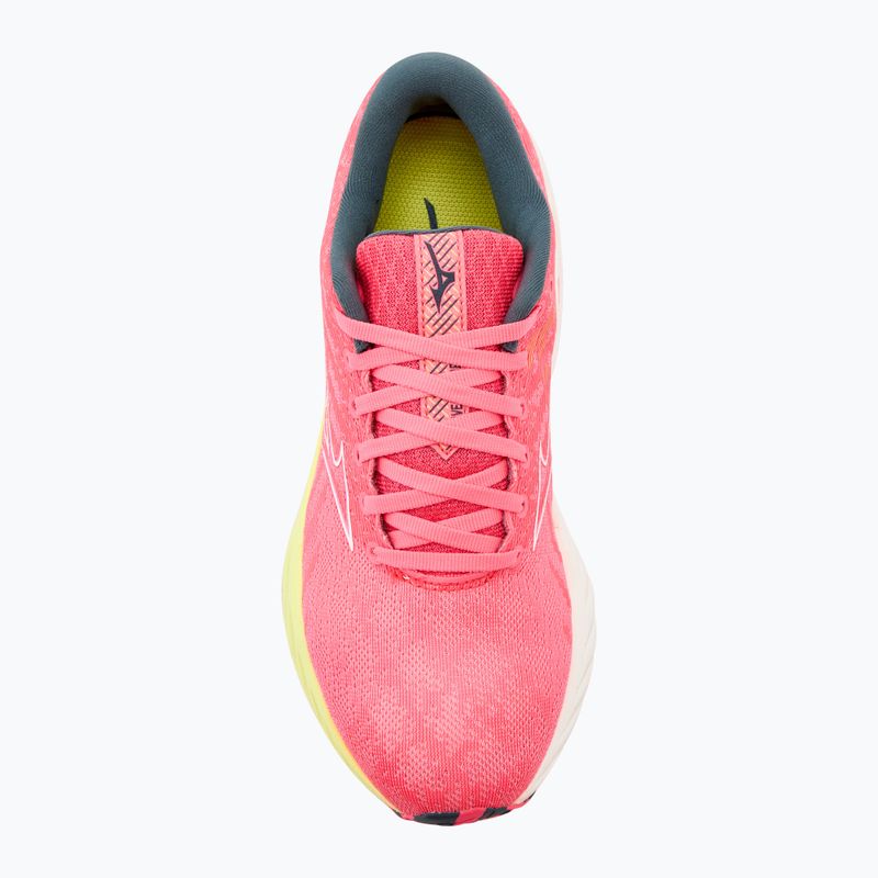 Încălțăminte de alergare pentru femei Mizuno Wave Inspire 19 hi vis pink/ snow white/ luminous 5