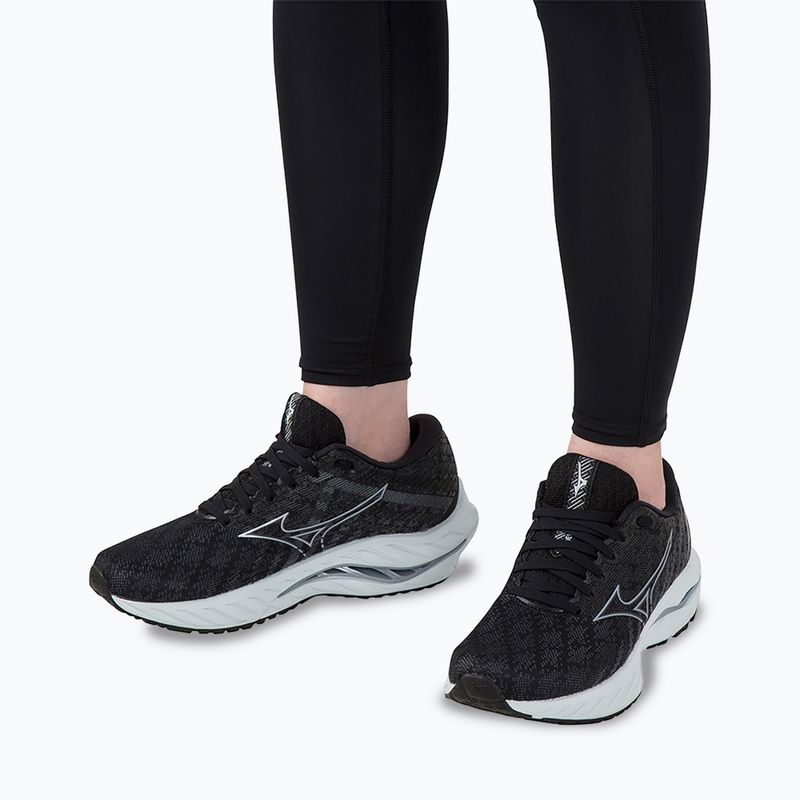Încălțăminte de alergare pentru femei Mizuno Wave Inspire 19 D black/ silver/ snowcrest 13