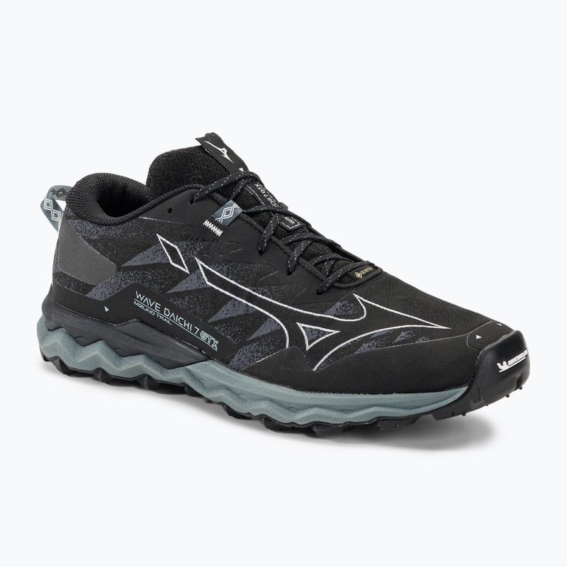 Pantofi de alergare pentru bărbați Mizuno Wave Daichi 7 GTX negru/albastru de mătase/timp torid