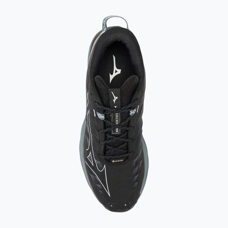 Pantofi de alergare pentru bărbați Mizuno Wave Daichi 7 GTX negru/albastru de mătase/timp torid 7