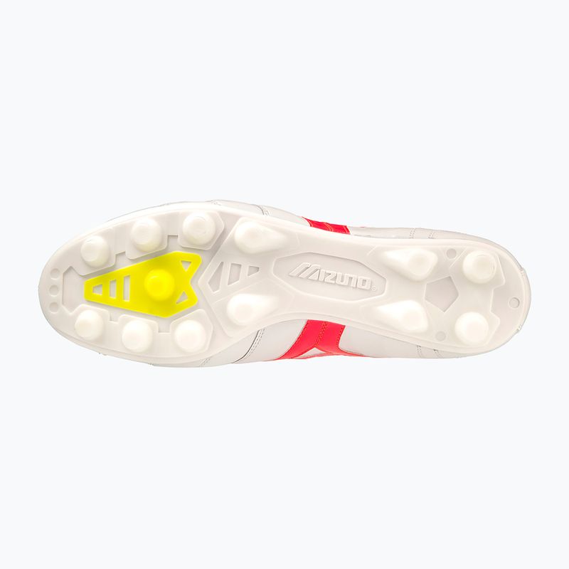 Mizuno Morelia II Elite MD ghete de fotbal pentru bărbați alb/flery coral2/bolt2 12