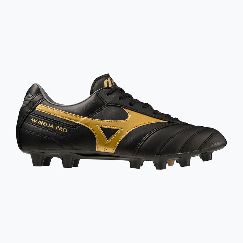 Mizuno Morelia II PRO MD ghete de fotbal pentru bărbați negru/aur/umbră întunecată 7