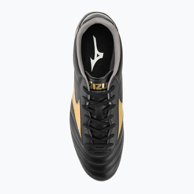 Mizuno Morelia II Club MD ghete de fotbal pentru bărbați negru/aur/umbră întunecată 7