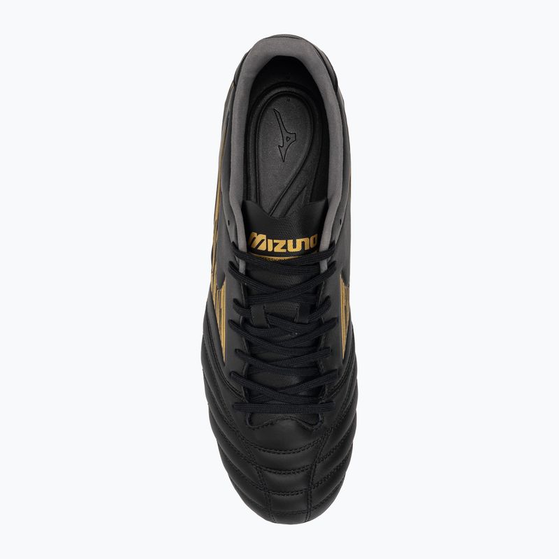 Ghete de fotbal Mizuno Morelia Neo IV Pro MD pentru bărbați, negru/auriu/negru 6