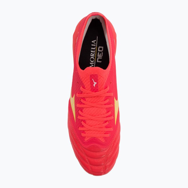 Bărbați Mizuno Morelia Neo IV Beta Elite MD ghete de fotbal pentru bărbați flery coral2/bolt2/flery coral2 7