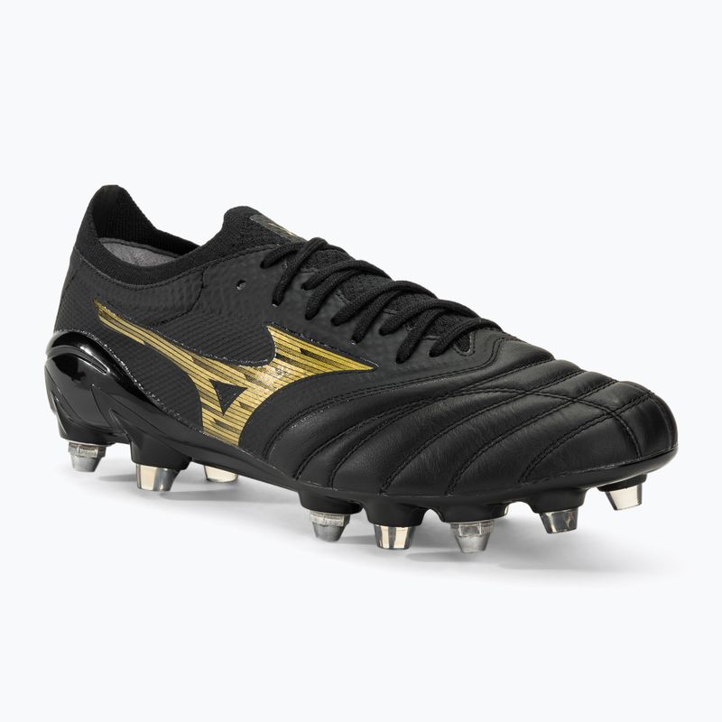 Încălțăminte de fotbal pentru bărbați  Mizuno Morelia Neo IV Beta SG black/gold/black