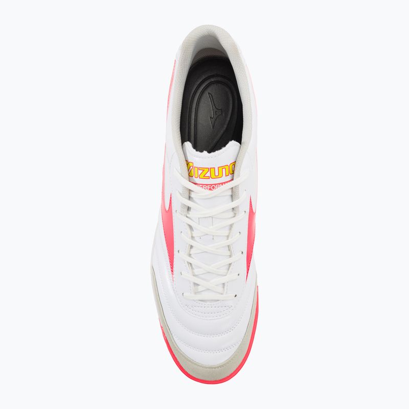 Ghete de fotbal Mizuno Morelia Morelia Sala Classic TF pentru bărbați alb/flery coral2/bolt2 6