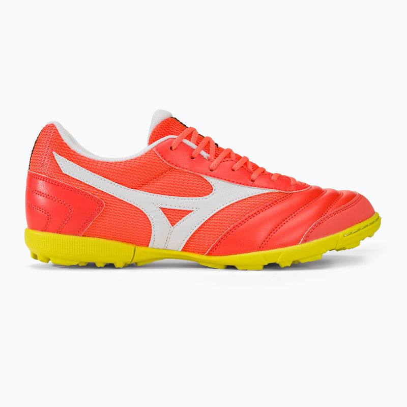 Încălțăminte de fotbal pentru bărbați  Mizuno Morelia Sala Club TF neon flame/white 2