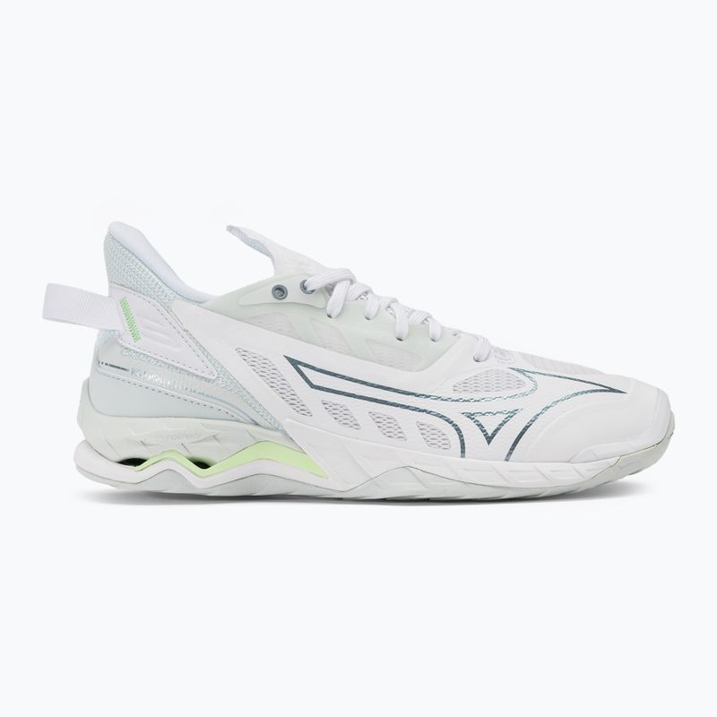 Încălțăminte de handbal pentru femei Mizuno Wave Mirage 5 white/glacial ridge/patinagreen 2