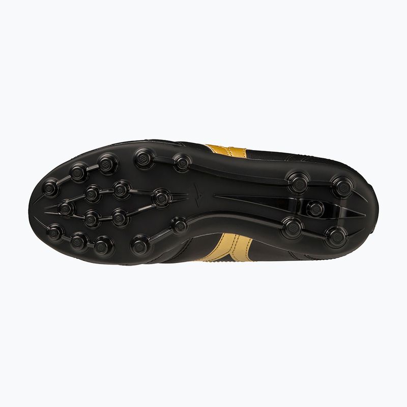 Încălțăminte de fotbal pentru copii Mizuno Morelia II Club Jr AG black/gold/dark shadow 5