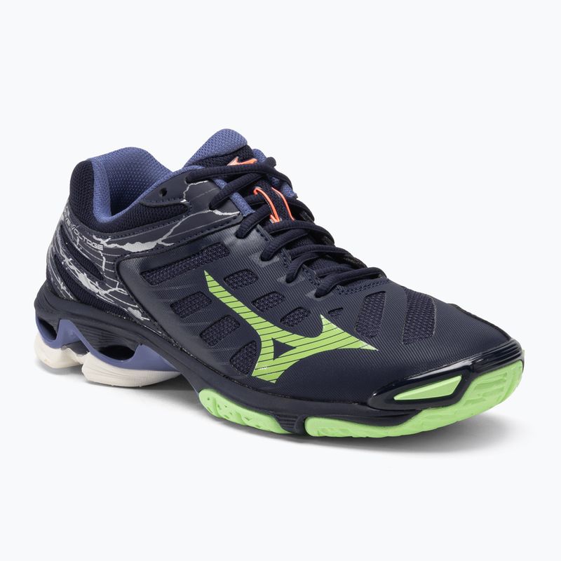 Pantofi de volei pentru bărbați Mizuno Wave Voltage evening blue / tech green / lolite