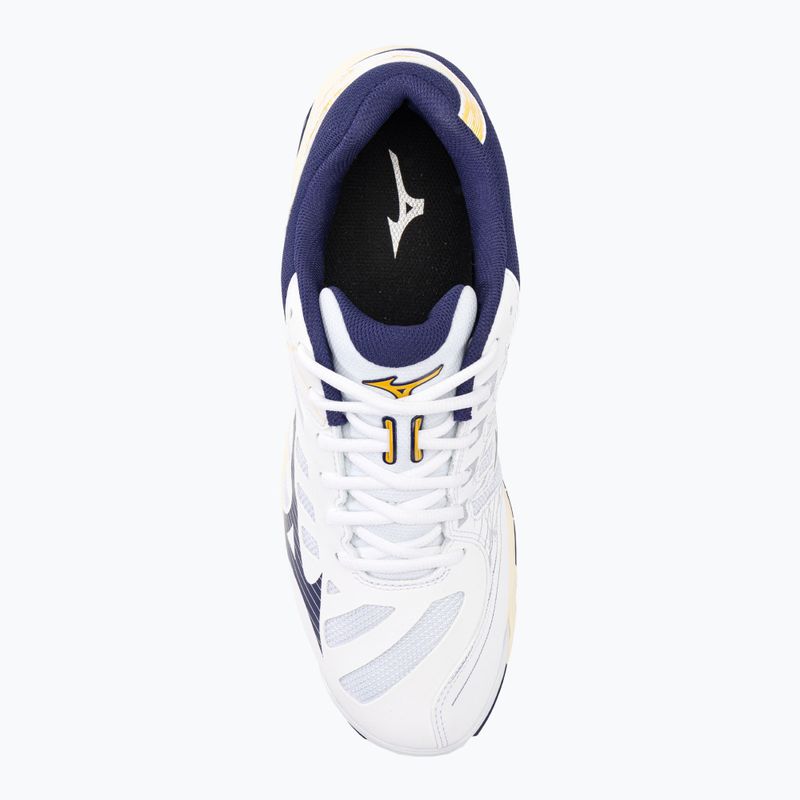 Pantofi de volei pentru bărbați Mizuno Wave Voltage alb / panglică albastră / mp gold 7