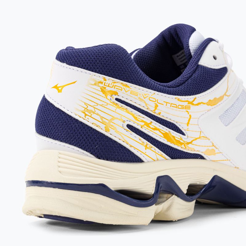 Pantofi de volei pentru bărbați Mizuno Wave Voltage alb / panglică albastră / mp gold 11