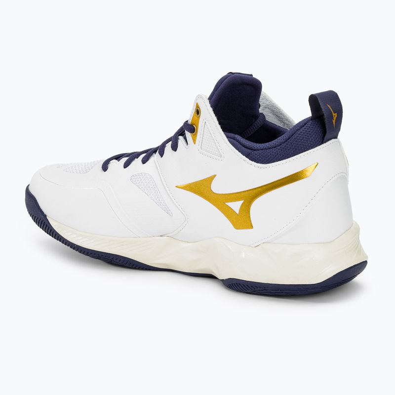 Încălțăminte de volei  Mizuno Wave Dimension Mid white/blue ribbon/mp gold 3