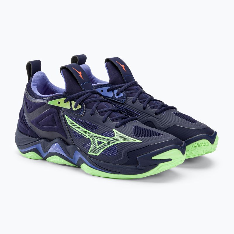 Pantofi de volei pentru bărbați Mizuno Wave Momentum 3 evening blue / tech green / lolite 5