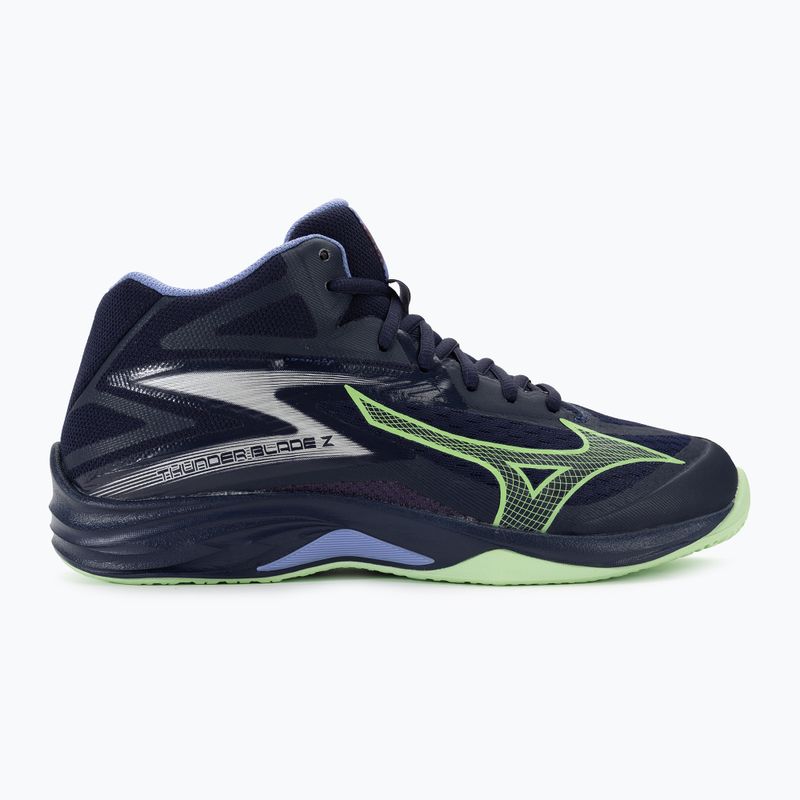 Pantofi de volei pentru bărbați Mizuno Thunder Blade Z Mid albastru seara / verde tehnic / lolite 2