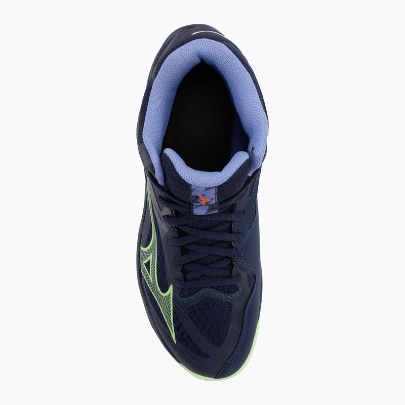 Pantofi de volei pentru bărbați Mizuno Thunder Blade Z Mid albastru seara / verde tehnic / lolite 7