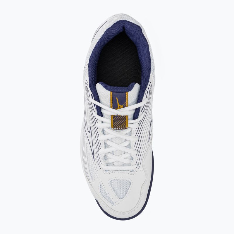 Încălțăminte de volei pentru bărbați Mizuno Cyclone Speed 4 white/blueribbon/mp gold 5