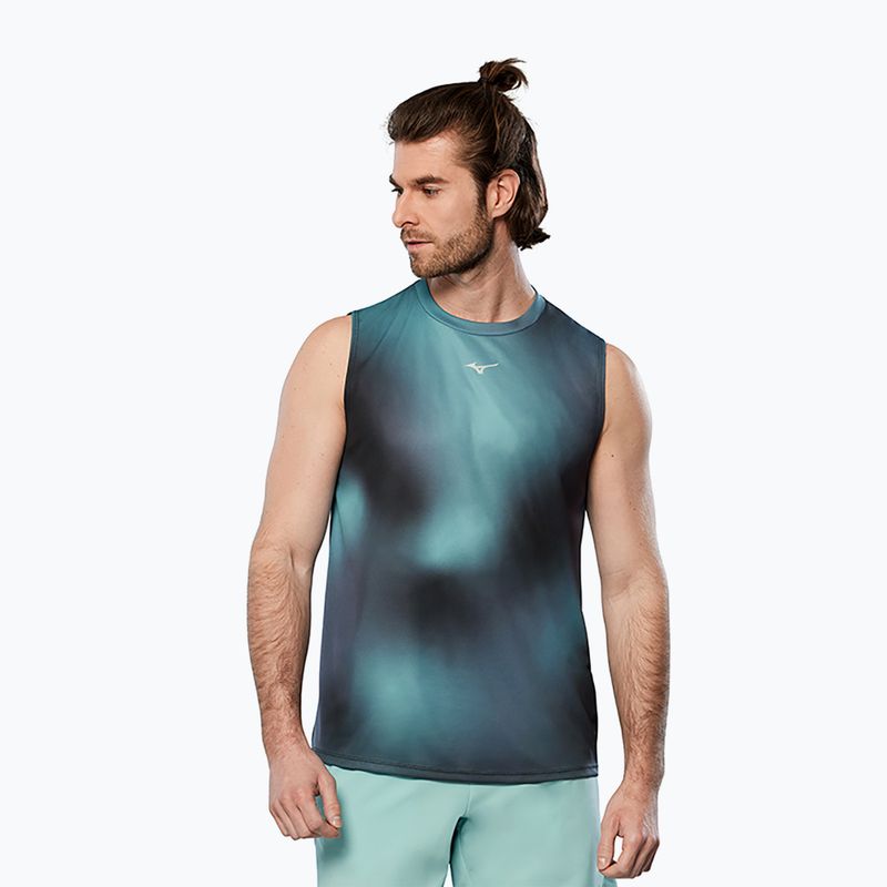 Tank top de alergare pentru bărbați Mizuno Core Graphic aquifer