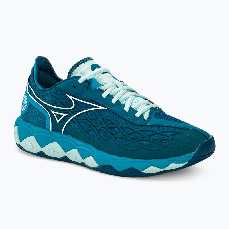 Încălțăminte de tenis pentru bărbați Mizuno Wave Enforce Tour AC moroccan blue/white/bluejay