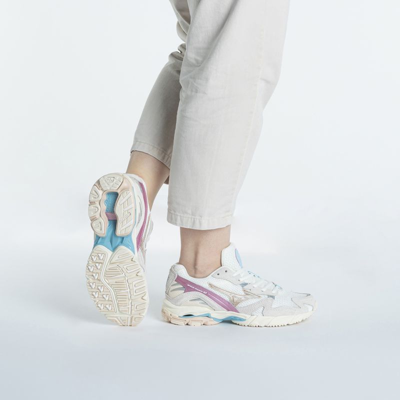Încălțăminte pentru femei Mizuno Wave Rider 10 white sand/shifting sand/snow white 2