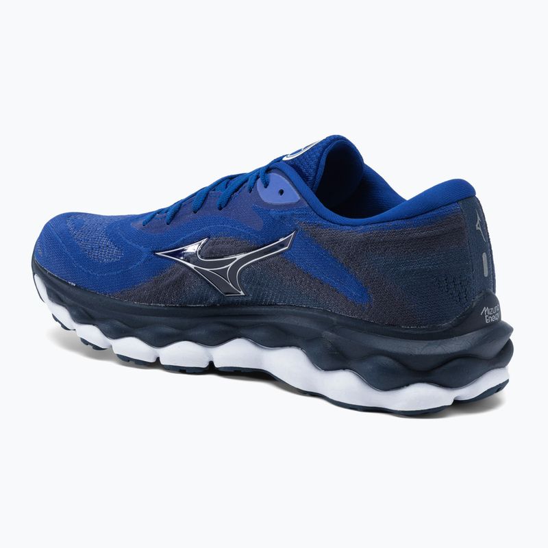 Încălțăminte de alergat pentru bărbați Mizuno Wave Sky 7 surf the web/silver/dress blues 3