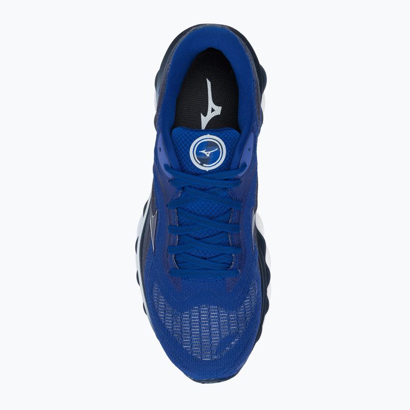 Încălțăminte de alergat pentru bărbați Mizuno Wave Sky 7 surf the web/silver/dress blues 5
