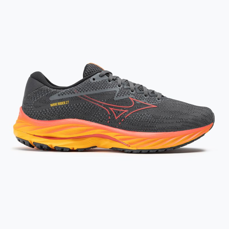 Încălțăminte de alergat pentru bărbați Mizuno Wave Rider 27 turbulence/cayenne/citrus 2