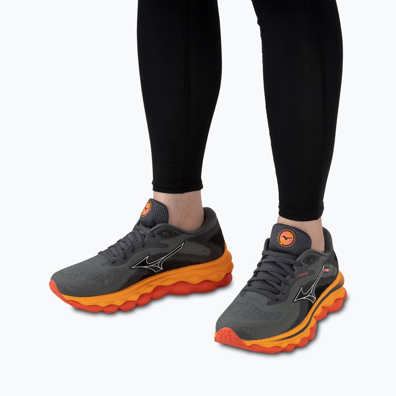 Încălțăminte de alergat pentru femei Mizuno Wave Sky 7 turbulence/white/carrot curl 3