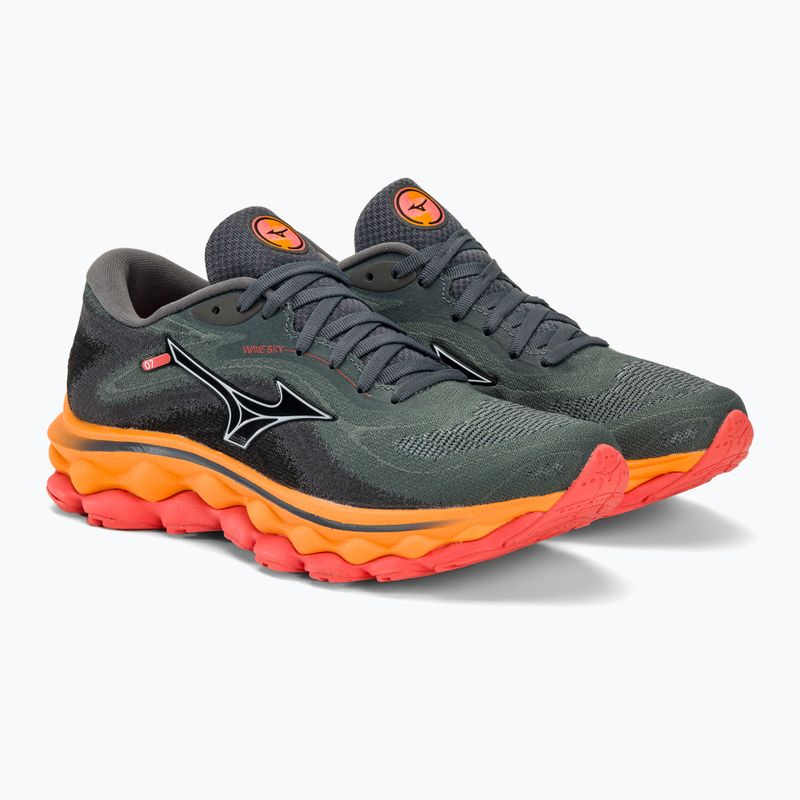 Încălțăminte de alergat pentru femei Mizuno Wave Sky 7 turbulence/white/carrot curl 5