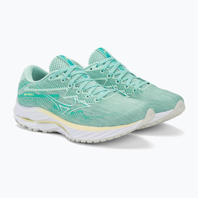 Încălțăminte de alergat pentru femei Mizuno Wave Rider 27 eggshell blue/white/anise flower 5