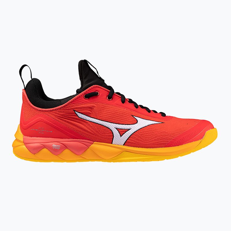 Încălțăminte de volei pentru bărbați Mizuno Wave Luminous 2 radiant red/white/carrot curl