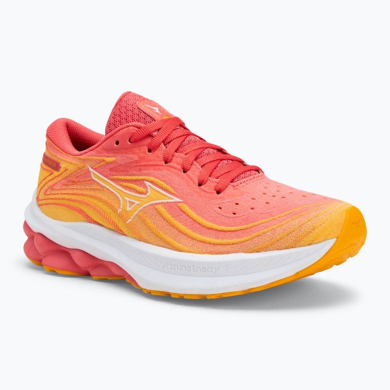 Încălțăminte de alergare pentru femei Mizuno Wave Skyrise 5 dubarry/ white/ citrus