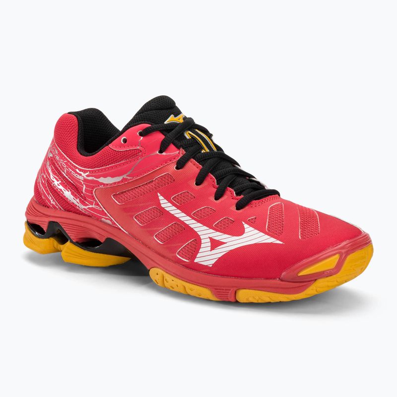 Încălțăminte de volei pentru bărbați Mizuno Wave Voltage radiant red/white/carrot curl