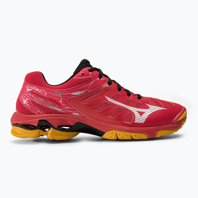 Încălțăminte de volei pentru bărbați Mizuno Wave Voltage radiant red/white/carrot curl 2