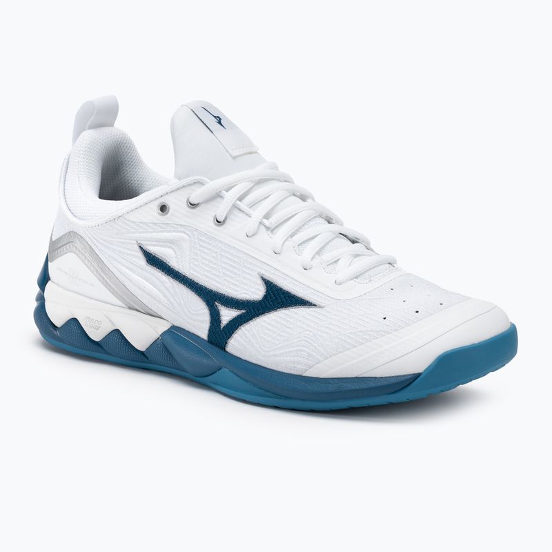 Încălțăminte de volei pentru bărbați Mizuno Wave Luminous 2 white/sailor blue/silver