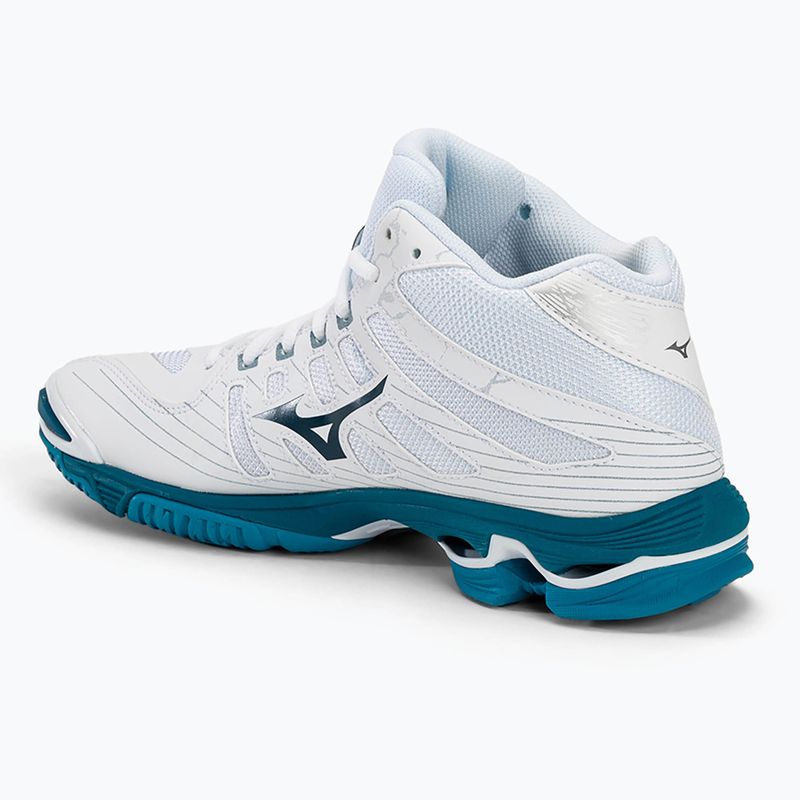 Încălțăminte de volei pentru bărbați Mizuno Wave Mid Voltage white/sailor blue/silver 3