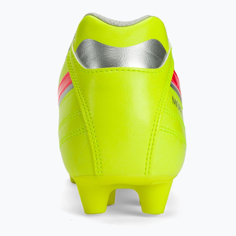 Încălțăminte de fotbal pentru bărbați Mizuno Morelia II Club MD safety yellow/fiery coral 2/galaxy silver