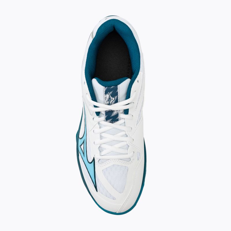 Încălțăminte de volei pentru bărbați Mizuno Thunder Blade Z white/sailor blue/silver 5