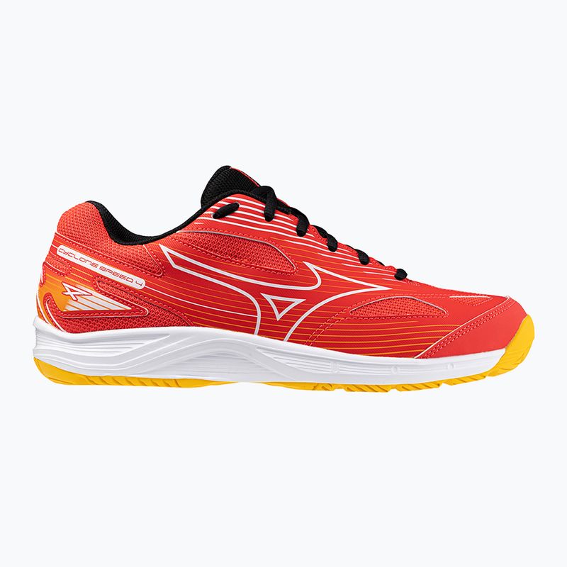 Încălțăminte de volei pentru bărbați Mizuno Cyclone Speed 4 radiant red/white/carrot curl 8