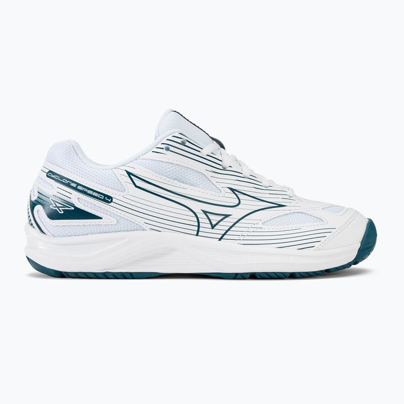 Încălțăminte de volei pentru bărbați Mizuno Cyclone Speed 4 white/sailor blue/silver 2