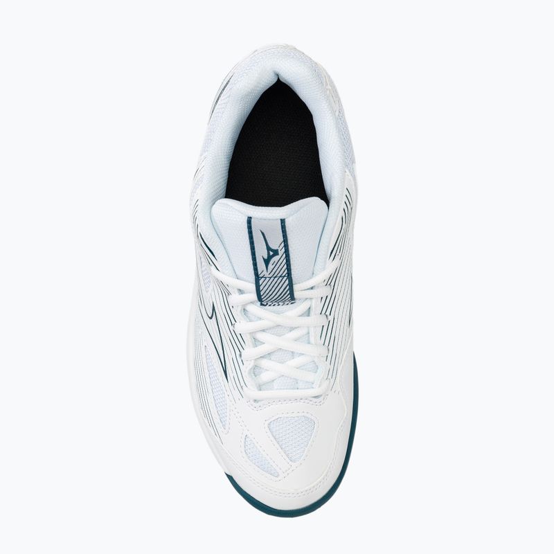 Încălțăminte de volei pentru bărbați Mizuno Cyclone Speed 4 white/sailor blue/silver 5