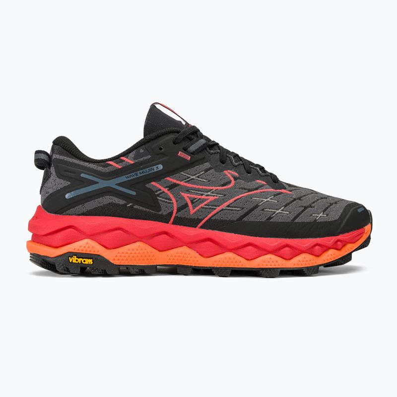 Încălțăminte de alergat pentru bărbați Mizuno Wave Mujin 10 black/cayenne/nasturtium 2