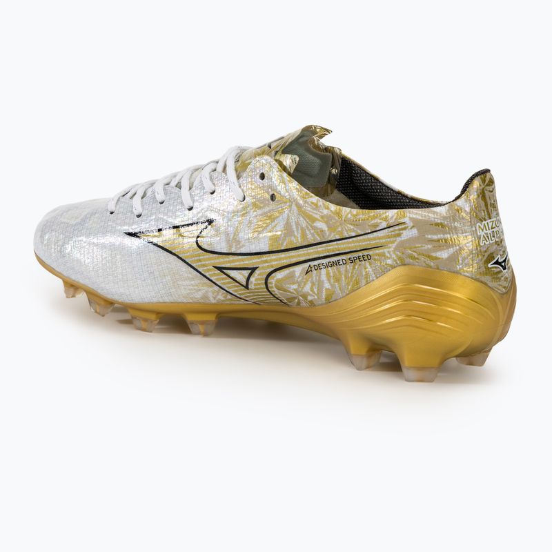 Încălțăminte de fotbal pentru bărbați Mizuno Αlpha Japan Md white/ge gold/black 3