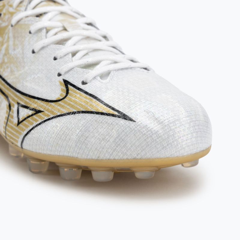 Încălțăminte de fotbal pentru bărbați Mizuno Alpha Japan AG white/ge gold/black 7