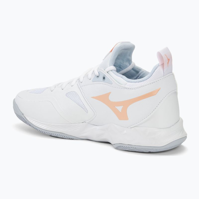 Încălțăminte de volei pentru femei  Mizuno Wave Dimension white/peach parfait/halogen blue 3