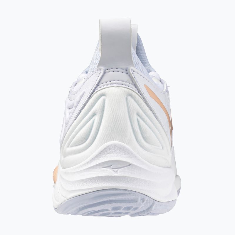 Încălțăminte de volei pentru femei Mizuno Wave Momentum 3 white/ navy peony/ peach parfait 3