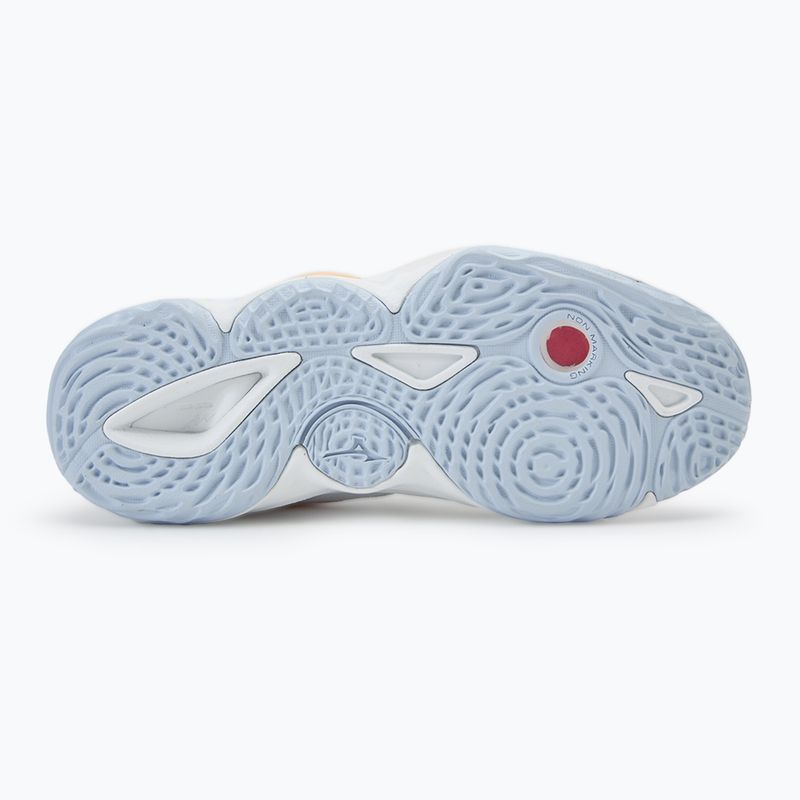 Încălțăminte de volei pentru femei Mizuno Wave Momentum 3 white/ navy peony/ peach parfait 4